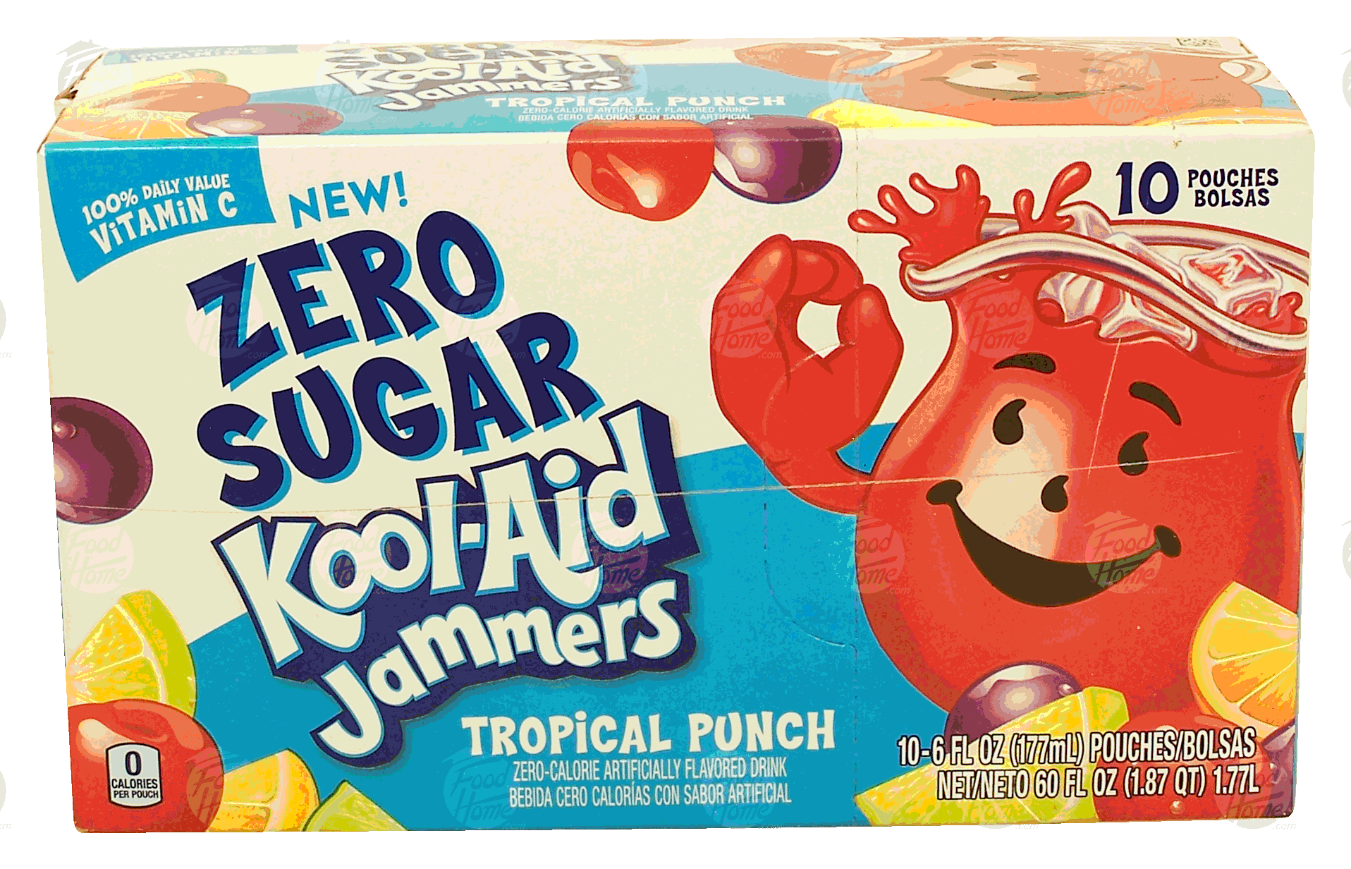 Kool-Aid Jammers tropical punch flavored drink, zero sugar, 10-pouches Full-Size Picture